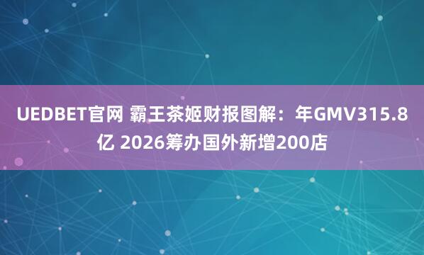 UEDBET官网 霸王茶姬财报图解：年GMV315.8亿 2026筹办国外新增200店