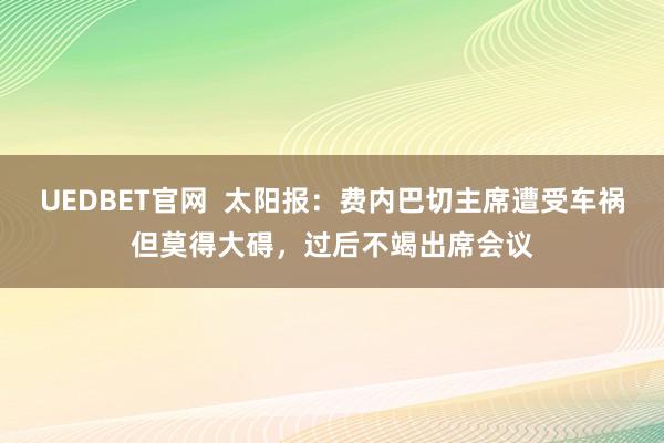 UEDBET官网  太阳报：费内巴切主席遭受车祸但莫得大碍，过后不竭出席会议