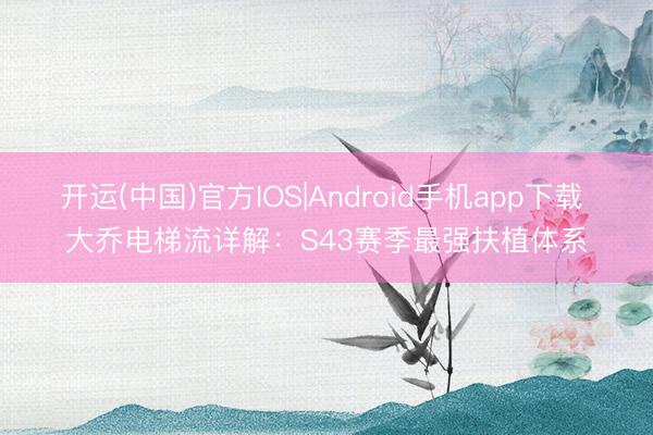 开运(中国)官方IOS|Android手机app下载 大乔电梯流详解：S43赛季最强扶植体系